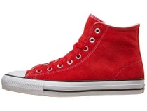 Converse CTAS Pro Hi Shoes Red/White/Black Suede