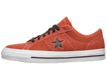 Converse One Star Pro Shoes Red Terracotta/Black/White