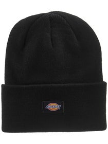 Dickies Woven Label Tall Beanie  Black