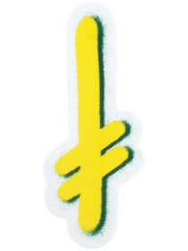 Deathwish Gang Logo 5.5" Sticker Yellow/Green