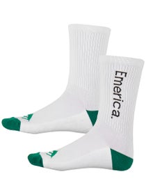 Emerica Pure Crew Socks White/Green