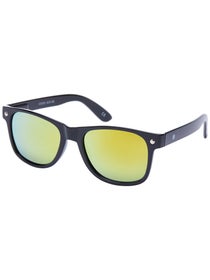 Leonard Polarized Sunglasses Black/Red Mirror