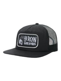 Heroin Punk Skull Trucker Snapback Hat
