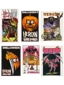 Heroin Shelloween Stickers 6 pack