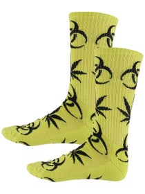 HUF Sector Plantlife Socks Safety Green