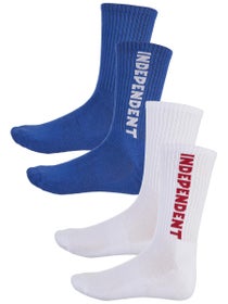 Independent Baseline 2-Pack Socks White/Navy
