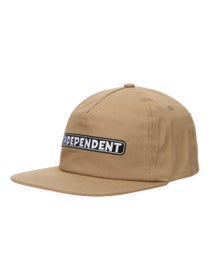 Independent Bar Logo Snapback Hat Khaki