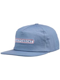 Independent Bar Logo Snapback Hat Slate Blue