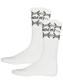 Independent Bratrud Notebook Crew Socks White