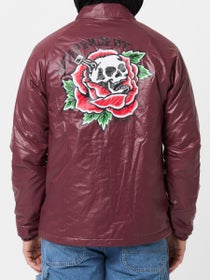 Independent Dressen Skull Rose Hooded Jacket Burgundy
