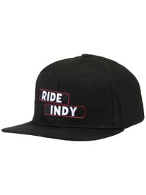 Independent Sticker Slap Snapback Hat Black