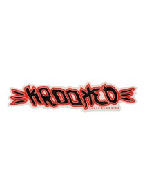 Krooked Brush Script Sticker Black/Red
