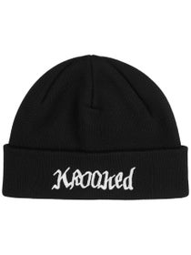 Krooked Double OK Script Beanie Black