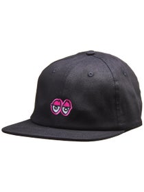 Krooked Eyes Strapback Hat Black/Pink