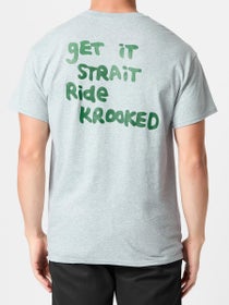 Krooked Strait Eyes Pocket T-Shirt Sport Grey