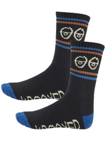 Krooked Eyes Socks Black/Blue/Brown
