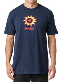 Krooked Sun Heart T-Shirt True Navy