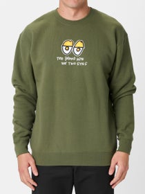 Krooked Two Eyes Fill Crewneck Army