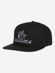 Krooked Tarragon Snapback Hat Black/White