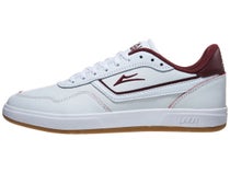 Lakai Terrace Shoes White/Burgundy Leather