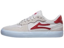 Lakai York Shoes White/Red Suede