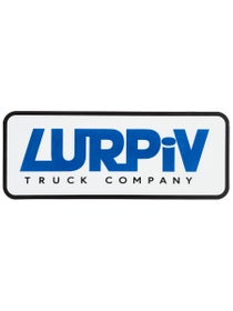 Lurpiv Plate Logo Sticker White/Blue