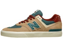 New Balance Numeric 574V Shoes Tan/Sage