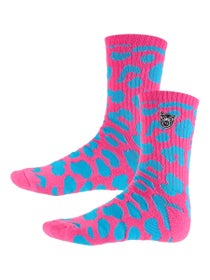 Pig Leopard Socks Pink