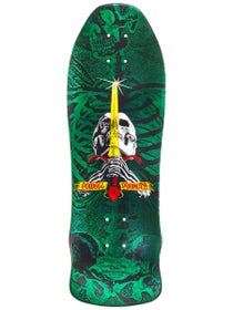 Powell Peralta Geegah Skull & Sword Grn Foil Deck 9.75"