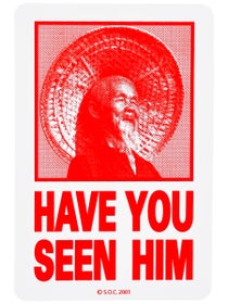 Powell Peralta Have You Seen Him Sticker Red