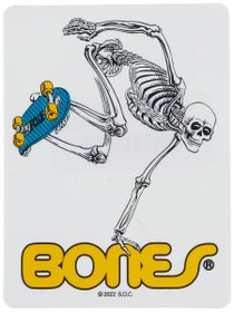 Powell Peralta Skateboard Skeleton 4" Sticker Clear