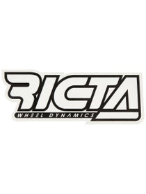 Ricta Logo Outline 6" x 2.375" Sticker Black/White