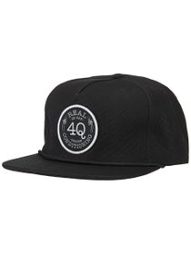 Real x 4Q Snapback Hat Black