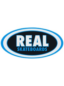 Real Classic Oval Sticker Medium Blue