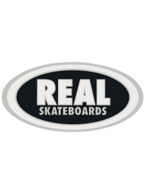 Real Classic Oval Sticker Medium Silver