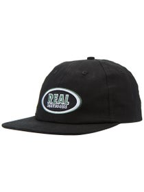 Real Oval Embroidered Strapback Hat Black/Green