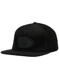 Real Oval Snapback Hat Black/Black