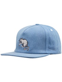 Real Street Cleaner Snapback Hat Bleached Denim