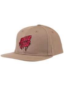 Santa Cruz Plasma Stacked Strip Snapback Hat Khaki
