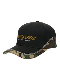 Santa Cruz Spot Snapback Hat Black Camo