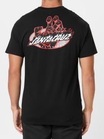 Santa Cruz Screaming Fire Oval T-Shirt Black
