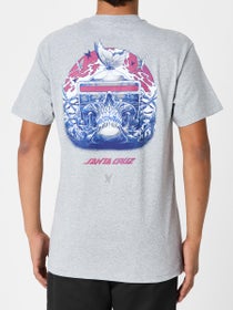 Santa Cruz Wooten Cyber Skull T-Shirt Hthr Grey