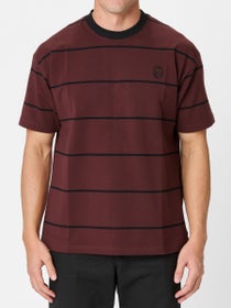 Spitfire Bighead Embroidered Stripe T-Shirt Burgundy