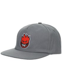 Spitfire Bighead Fill Snapback Hat Charcoal/Red