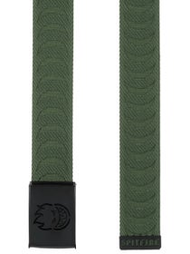Spitfire Bighead Cut Out Jacquard Web Belt Olive/Black