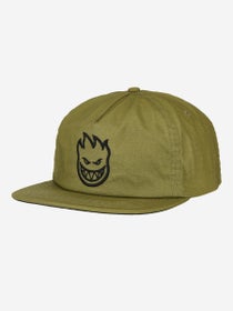 Spitfire Bighead Ripstop Snapback Hat Olive/Black