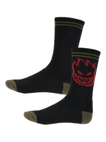 Spitfire Bighead Socks Black/Olive/Red