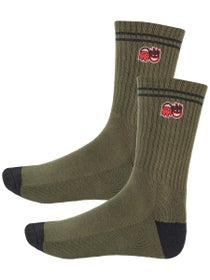Spitfire Eternal Fill Emb Socks Olive/Black/Red