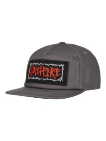 Spitfire Gas Mask Script Patch Snapback Hat Charcoal