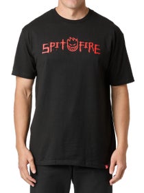 Spitfire Rough Scribble T-Shirt Black/Red